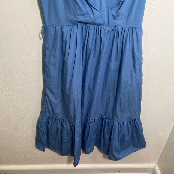 Eliza J Midi Dress Light Blue Ruffle Flutter Sleeve 2 - Picture 3 of 10
